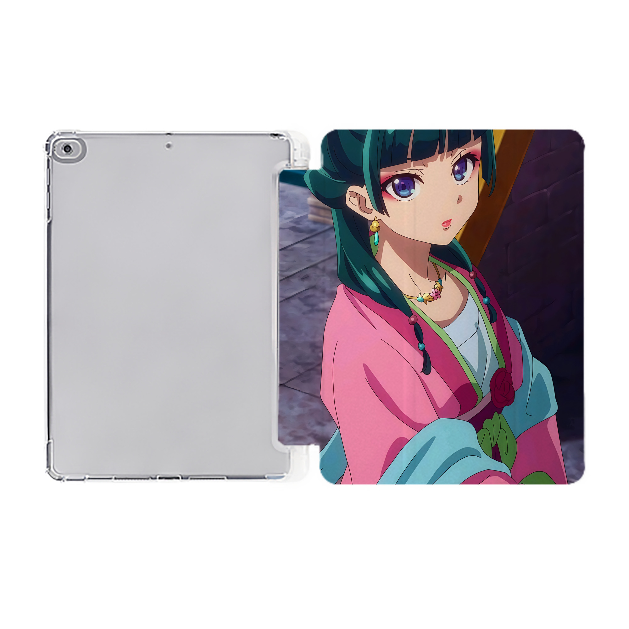 （画像用） 薬屋のひとりごと The Apothecary Diaries IPad ケース ペン収納付き 三つ折りスタンド PUレザー×シリコン 対応機種9.5/10.5/10.9インチ